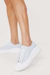 NastyGal Canvas Flatform Lace Up Sneakers thumbnail 2