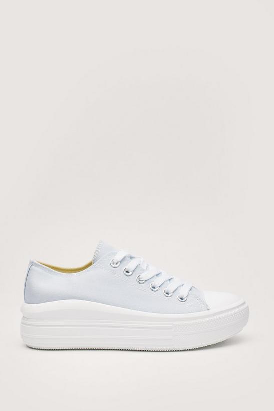 NastyGal Canvas Flatform Lace Up Sneakers 3