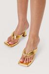 NastyGal Faux Leather Toe Thong Heeled Mules thumbnail 2