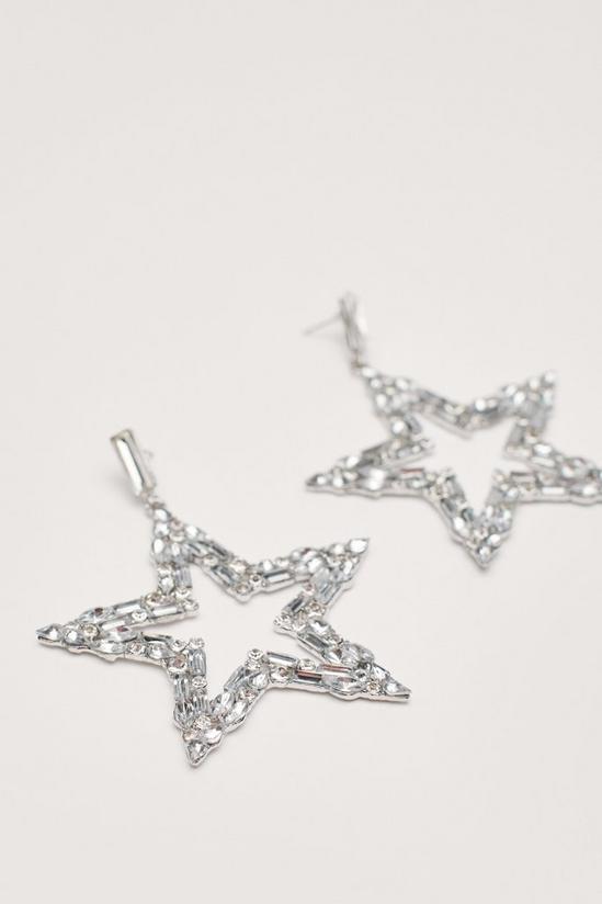 NastyGal Diamante Star Earrings and Pouch Set 4