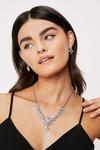NastyGal Embellished Floral Necklace and Earrings Set thumbnail 1
