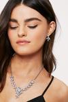NastyGal Embellished Floral Necklace and Earrings Set thumbnail 2