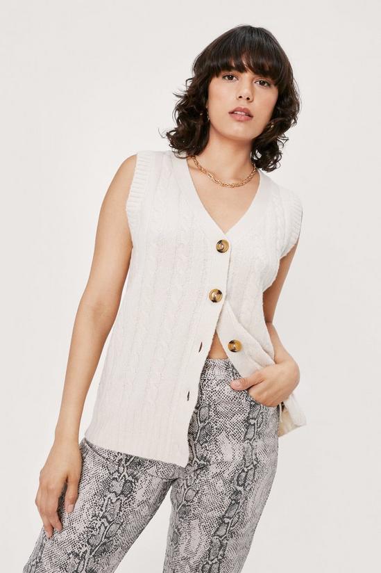 NastyGal Cable Button Knitted Tank 3