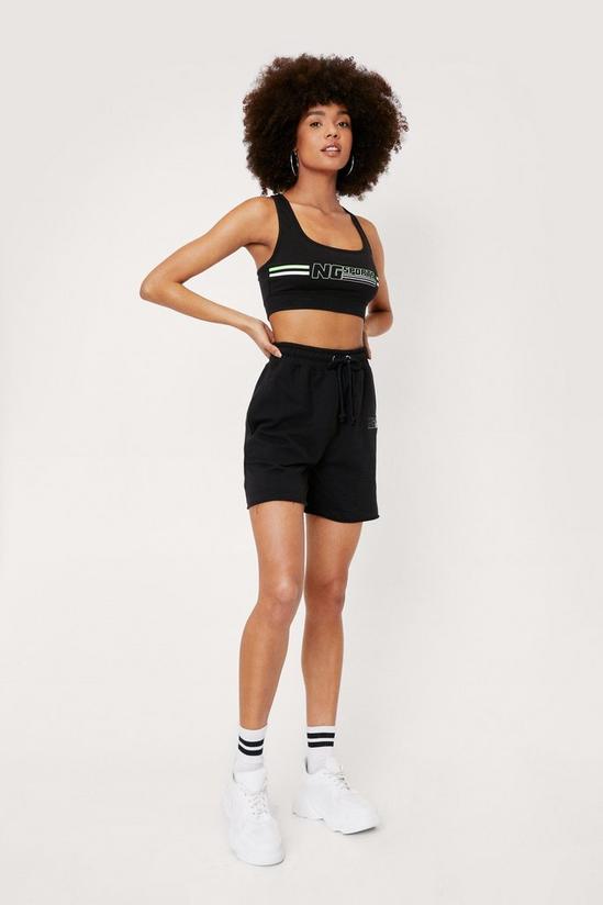 NastyGal NG Sports Square Neck Graphic Bralette 2
