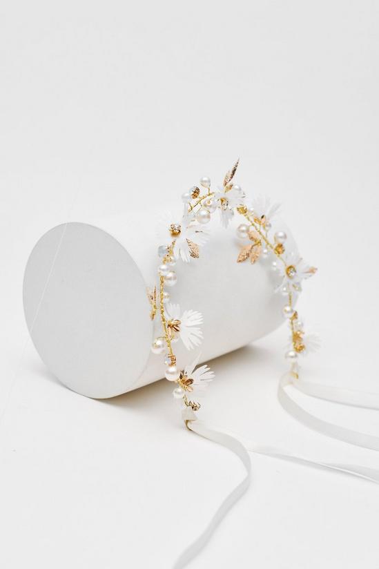 NastyGal Floral Pearl Headband 3