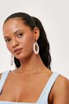 NastyGal Pearl Diamante Drop Earrings and Pouch thumbnail 2