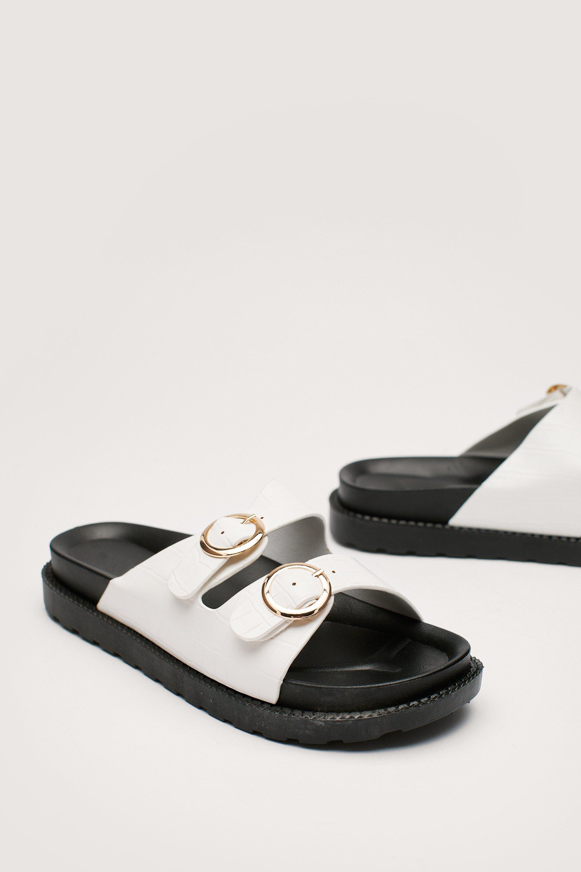 White footbed clearance sandals uk