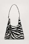 NastyGal Structured Zebra Print Shoulder Bag thumbnail 3