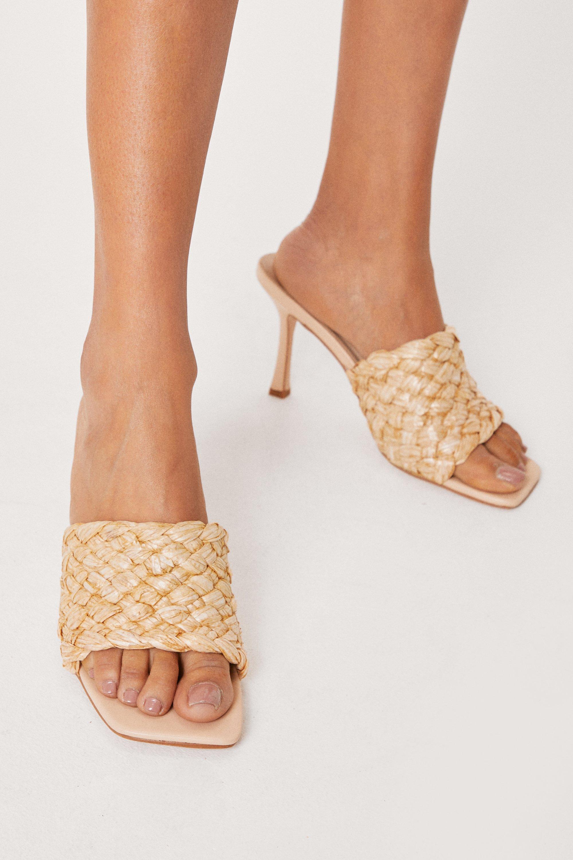 Woven discount mules heel