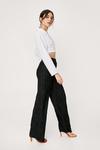 NastyGal High Waisted Plisse Wide Leg Trousers thumbnail 3