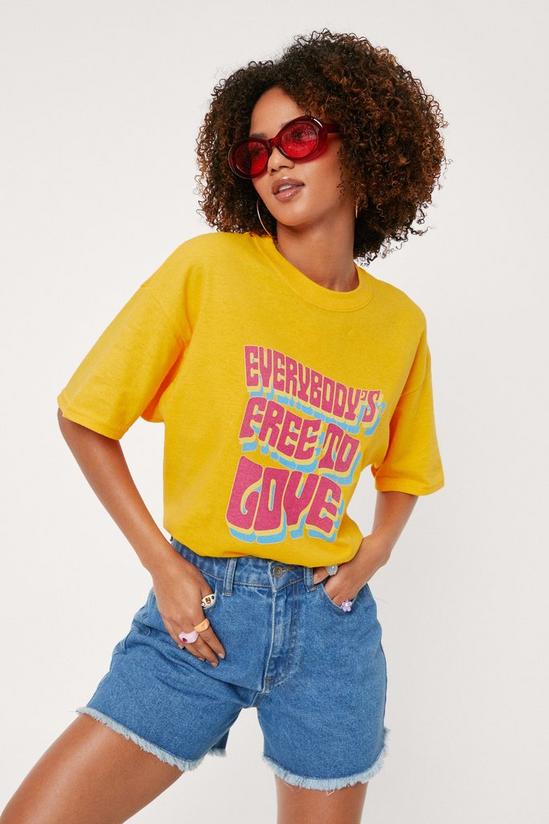 NastyGal Free to Love Graphic T-Shirt 1