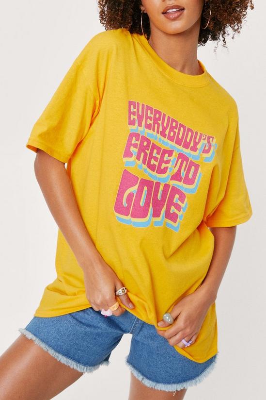 NastyGal Free to Love Graphic T-Shirt 3