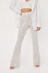 NastyGal High Waisted Sequin Flare Trousers thumbnail 2