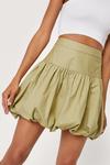 NastyGal High Waisted Gathered Poplin Mini Skirt thumbnail 3