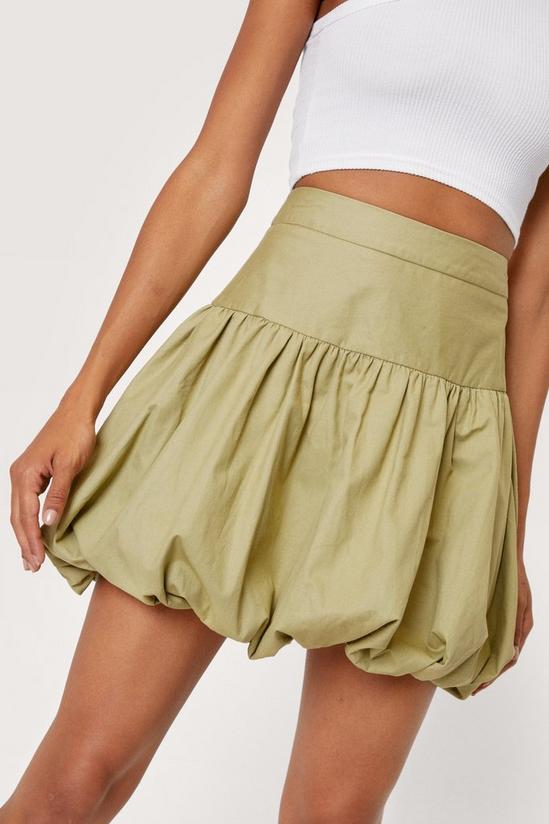 NastyGal High Waisted Gathered Poplin Mini Skirt 3