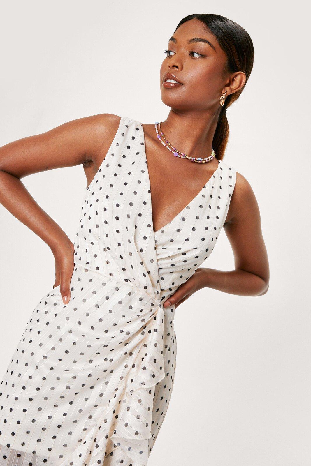 Spotty dress boohoo sale