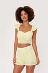 NastyGal Broderie Anglaise Ruffle Strappy Crop Top thumbnail 2