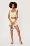 NastyGal Broderie Anglaise Ruffle Strappy Crop Top thumbnail 3