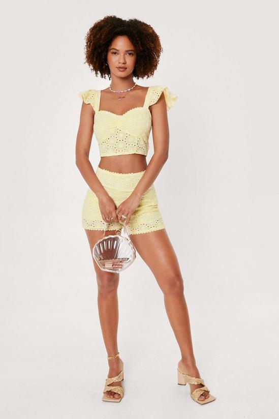 NastyGal Broderie Anglaise Ruffle Strappy Crop Top 3