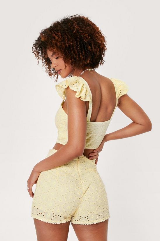 NastyGal Broderie Anglaise Ruffle Strappy Crop Top 4