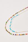 NastyGal Daisy Rainbow Beaded Layered Necklace thumbnail 3