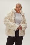 NastyGal Plus Size Teddy Faux Fur Zip Through Jacket thumbnail 1