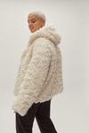 NastyGal Plus Size Teddy Faux Fur Zip Through Jacket thumbnail 4