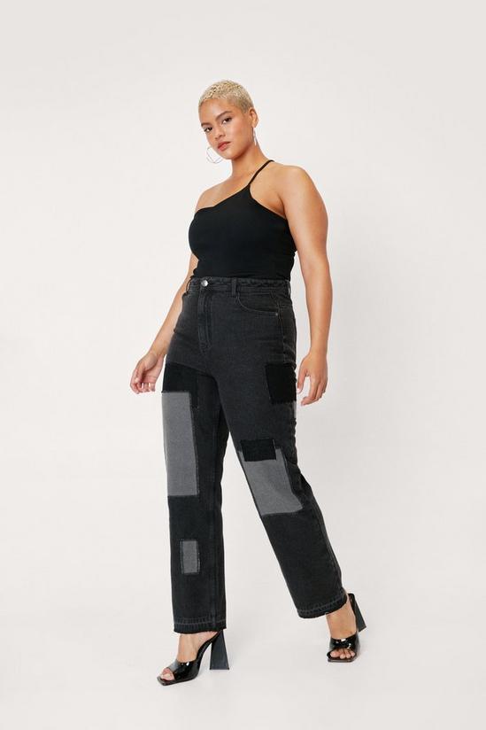 NastyGal Plus Size Denim Patchwork Jeans 2