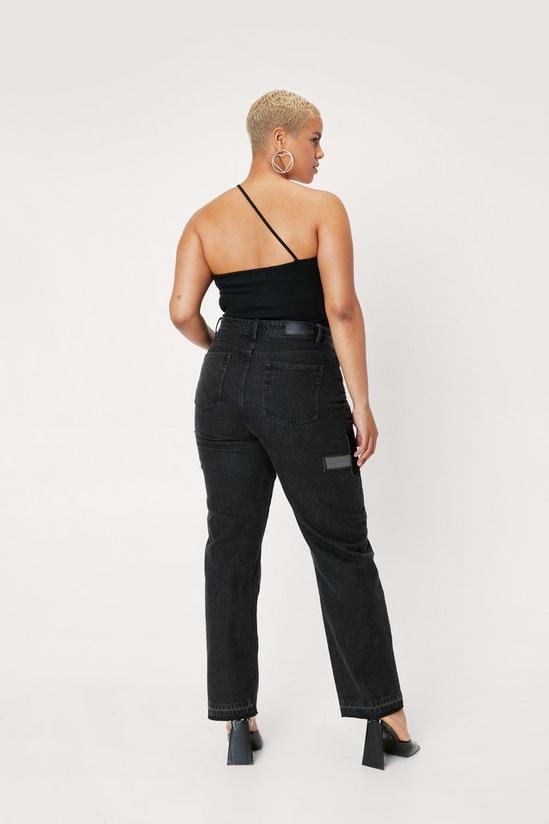 NastyGal Plus Size Denim Patchwork Jeans 4