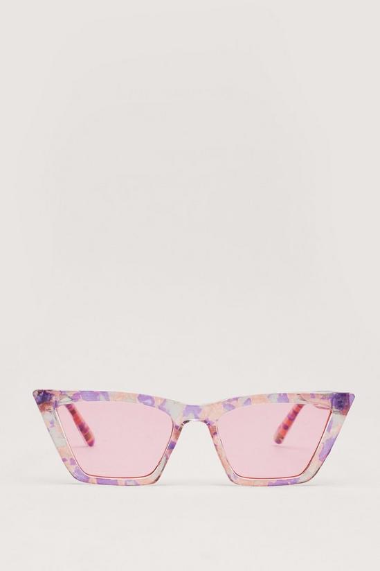 NastyGal Tinted Flat Top Cat Eye Sunglasses 1