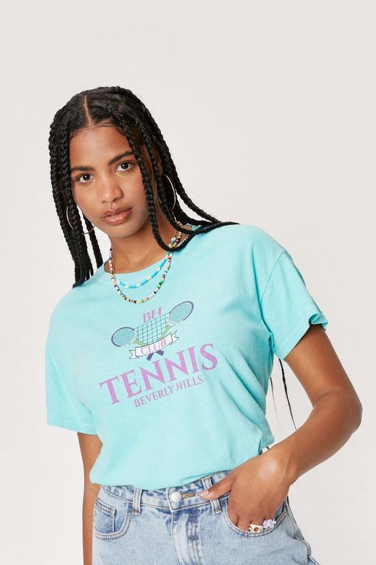 NastyGal Tennis Club Beverly Hills Graphic T-Shirt 2