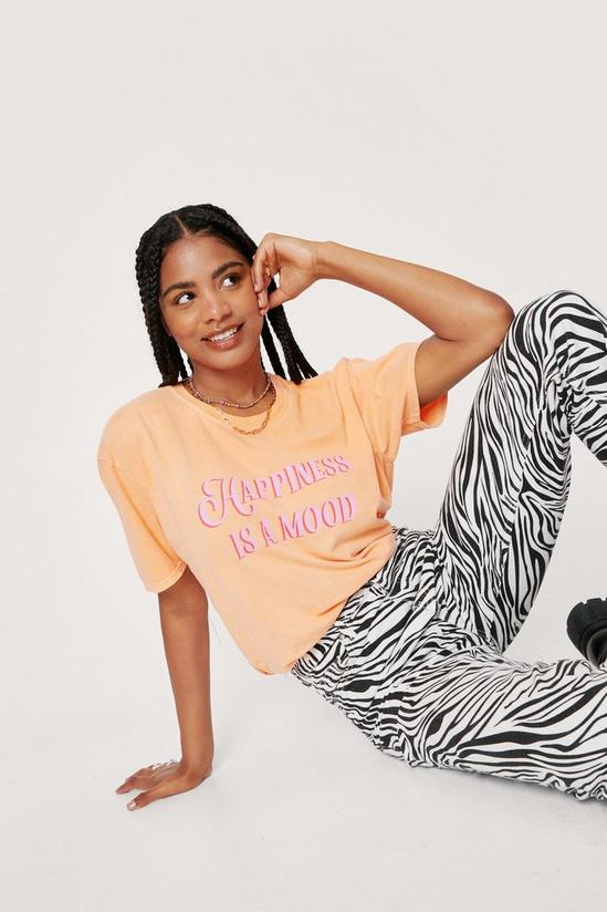 NastyGal Happiness is a Mood Graphic Short Sleeve T-Shirt 1