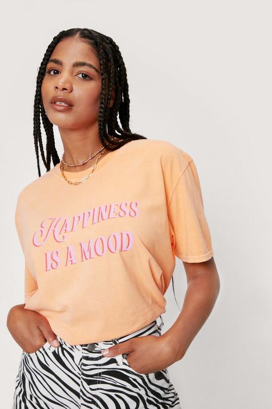 NastyGal Happiness is a Mood Graphic Short Sleeve T-Shirt 2