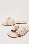 NastyGal Faux Leather Open Toe Tie Flat Sandals thumbnail 4