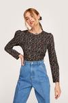 NastyGal Ditsy Floral Open Back Blouse and Hair Tie Set thumbnail 3