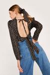 NastyGal Ditsy Floral Open Back Blouse and Hair Tie Set thumbnail 4