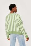 NastyGal Striped Pattern Soft Knit Boyfriend Sweater thumbnail 4