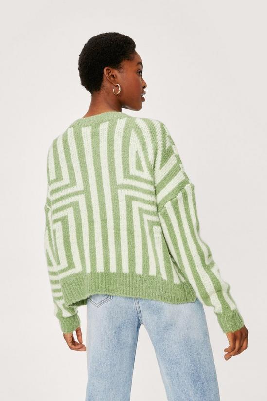 NastyGal Striped Pattern Soft Knit Boyfriend Sweater 4