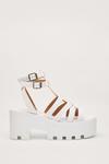 NastyGal Faux Leather Caged Chunky Cleat Sandals thumbnail 3