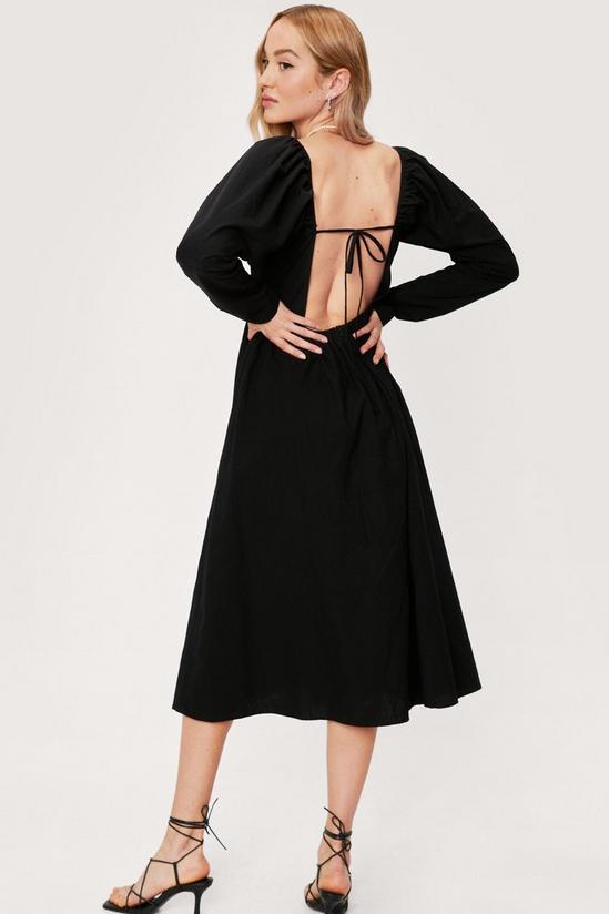 NastyGal Ruched Bust Tie Back Midi Dress 2