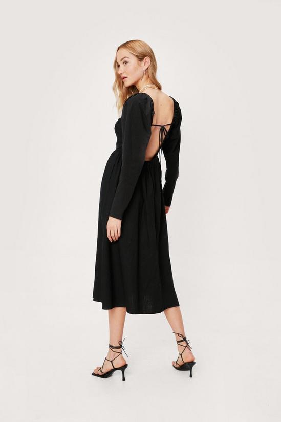 NastyGal Ruched Bust Tie Back Midi Dress 4