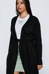 NastyGal Plus Size Belted Knitted Longline Cardigan thumbnail 2