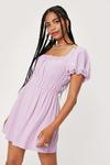 NastyGal Shirred Waist Mini Tea Dress thumbnail 2