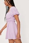 NastyGal Shirred Waist Mini Tea Dress thumbnail 3