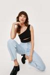 NastyGal One Shoulder Cut Out Crop Top thumbnail 2