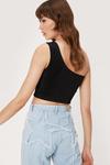 NastyGal One Shoulder Cut Out Crop Top thumbnail 4