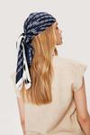 NastyGal Chain Print Satin Tie Headscarf thumbnail 1