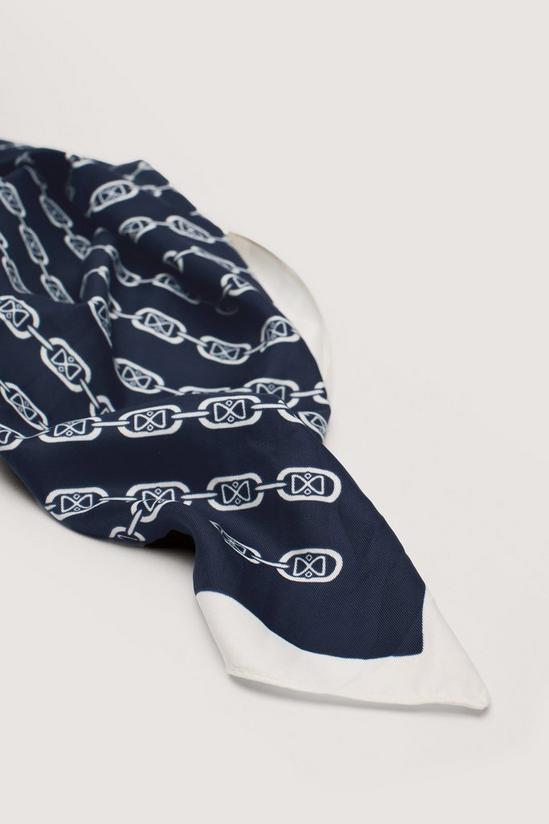 NastyGal Chain Print Satin Tie Headscarf 3