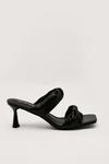 NastyGal Faux Leather Twist Strap Heeled Mules thumbnail 3