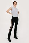 NastyGal Lace Up Fit and Flared Denim Jeans thumbnail 1